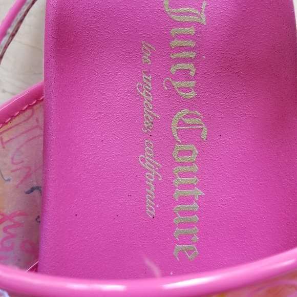 EUC JUICY COUTURE HOLOGRAPHIC GIRLS SANDALS US 2 - Picture 3 of 6